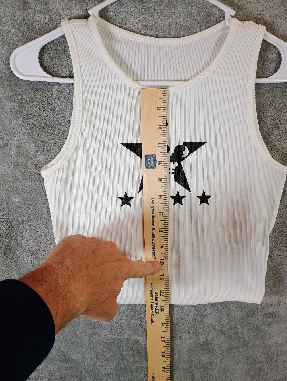 Romwe White Skull Star Tank Top Juniors Petite Small - Picture 5 of 9